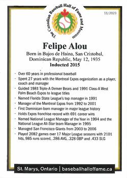 2002-23 Canadian Baseball Hall of Fame #NNO Felipe Alou Back