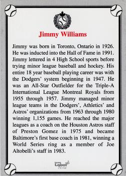 2002-23 Canadian Baseball Hall of Fame #NNO Jimmy Williams Back