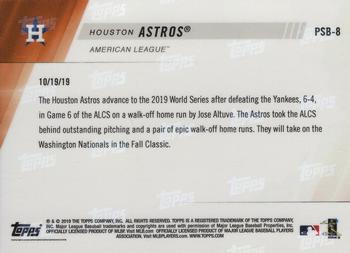 2019 Topps Now Postseason Houston Astros - Postseason Bonus #PSB-8 Houston Astros Back