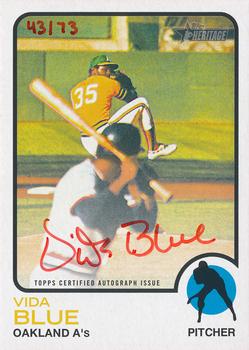 2022 Topps Heritage - Real One Autographs Special Edition Red Ink High Number #ROA-VB Vida Blue Front