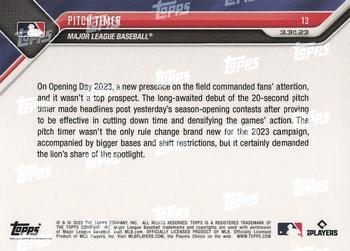 2023 Topps Now #13 Pitch Timer Back