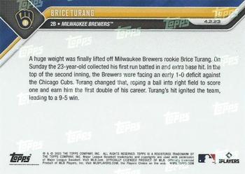 2023 Topps Now #34 Brice Turang Back