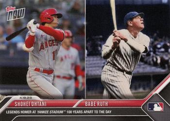 2023 Topps Now #143 Shohei Ohtani / Babe Ruth Front