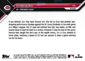 2023 Topps Now #430 Elly De La Cruz Back