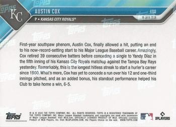 2023 Topps Now #480 Austin Cox Back