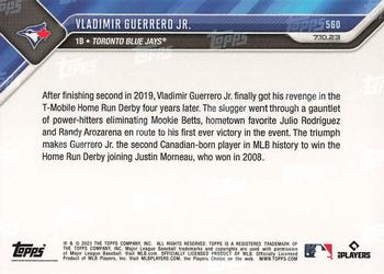2023 Topps Now #560 Vladimir Guerrero Jr. Back