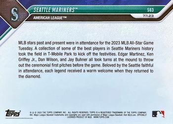 2023 Topps Now #563 Seattle Mariners Back