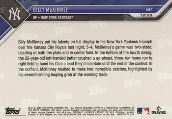 2023 Topps Now #597 Billy McKinney Back