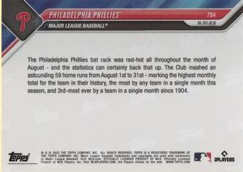 2023 Topps Now #794 Philadelphia Phillies Back