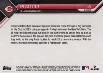 2023 Topps Now #870 Spencer Steer Back