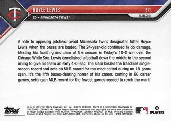 2023 Topps Now #871 Royce Lewis Back