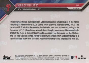 2023 Topps Now #993 Nick Castellanos Back
