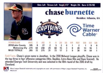 2011 Grandstand Lake County Captains SGA #NNO Chase Burnette Back