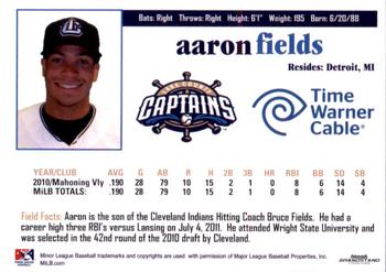 2011 Grandstand Lake County Captains SGA #NNO Aaron Fields Back