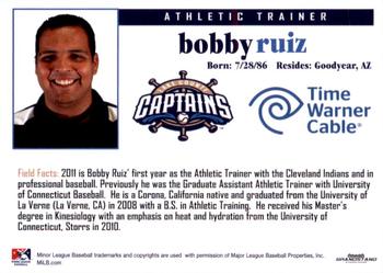 2011 Grandstand Lake County Captains SGA #NNO Bobby Ruiz Back