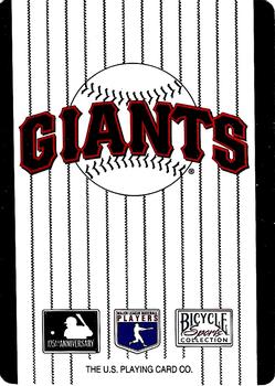1994 Bicycle San Francisco Giants Playing Cards #3♣ Steve Hosey Back