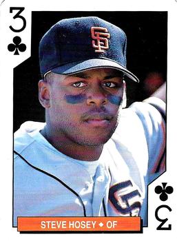 1994 Bicycle San Francisco Giants Playing Cards #3♣ Steve Hosey Front