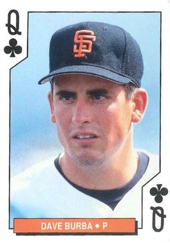 1994 Bicycle San Francisco Giants Playing Cards #Q♣ Dave Burba Front
