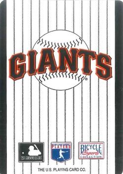 1994 Bicycle San Francisco Giants Playing Cards #2♥ Paul Faries Back