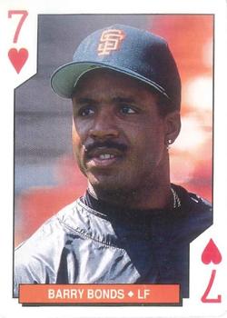 1994 Bicycle San Francisco Giants Playing Cards #7♥ Barry Bonds Front