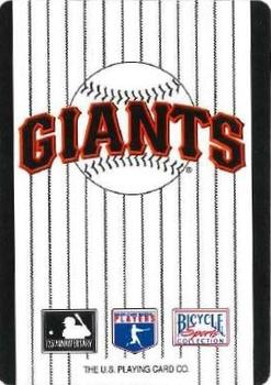 1994 Bicycle San Francisco Giants Playing Cards #A♠ Barry Bonds Back