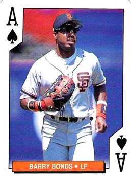 1994 Bicycle San Francisco Giants Playing Cards #A♠ Barry Bonds Front