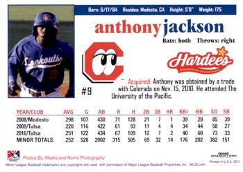 2011 Grandstand Chattanooga Lookouts #NNO Anthony Jackson Back