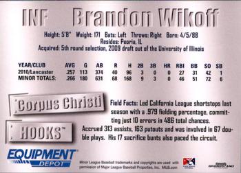 2011 Grandstand Corpus Christi Hooks SGA #NNO Brandon Wikoff Back