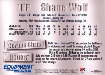 2011 Grandstand Corpus Christi Hooks SGA #NNO Shane Wolf Back