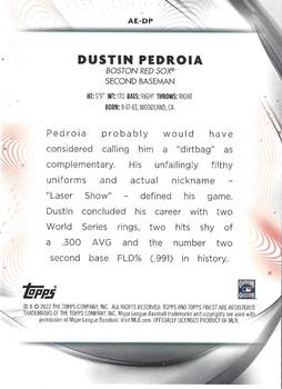 2022 Finest - Aura of Excellence #AE-DP Dustin Pedroia Back