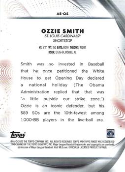 2022 Finest - Aura of Excellence #AE-OS Ozzie Smith Back