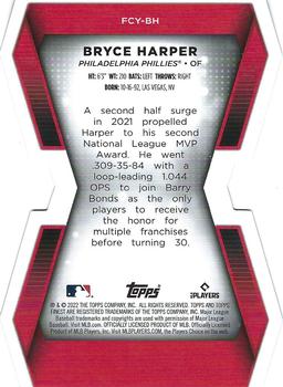 2022 Finest - Finest Career Years Die Cuts #FCY-BH Bryce Harper Back