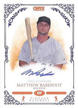 2022 Onyx Vintage Extended - Blue Signatures #VAMB Matthew Barefoot Front