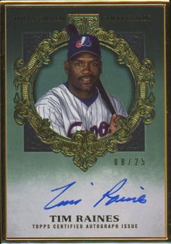 2022 Topps Gilded Collection - Gold Framed Hall of Famer Autographs Emerald #HAFA-TR Tim Raines Front