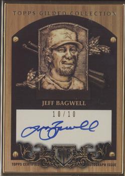 2022 Topps Gilded Collection - Gold Framed Hall of Famer Plaque Autographs Onyx #HAFPA-JB Jeff Bagwell Front