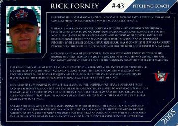 2005 Rogers Winnipeg Goldeyes SGA #NNO Rick Forney Back