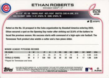 2022 Topps Chrome Update Sapphire Edition #US256 Ethan Roberts Back