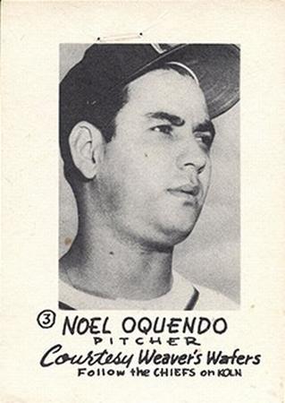 1954 Weaver's Wafers Lincoln Chiefs #3 Noel Oquendo Front
