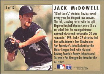 1994 Fleer - League Leaders #5 Jack McDowell Back