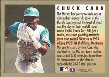 1994 Fleer - League Leaders #10 Chuck Carr Back