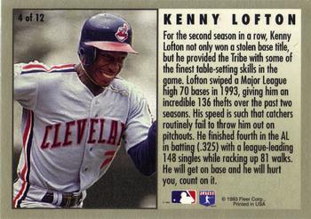 1994 Fleer - League Leaders #4 Kenny Lofton Back