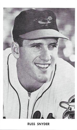 1962 Baltimore Orioles Photocards #NNO Russ Snyder Front