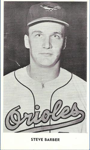 1960 Baltimore Orioles Photocards #NNO Steve Barber Front
