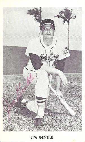 1961 Baltimore Orioles Photocards #NNO Jim Gentile Front