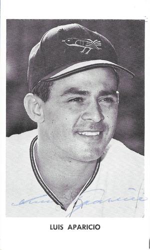 1965 Baltimore Orioles Photocards #NNO Luis Aparicio Front