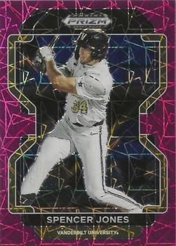 2022 Panini Prizm Draft Picks - Neon Pink Velocity #PDP25 Spencer Jones Front