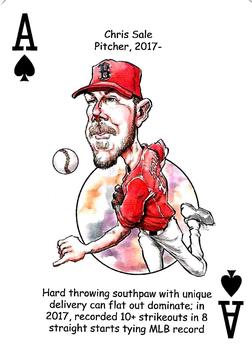 2022 Hero Decks Boston Red Sox Baseball Heroes Playing Cards (16th Edition) #A♠ Chris Sale Front