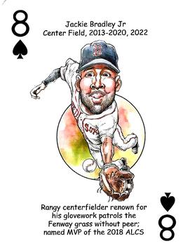 2022 Hero Decks Boston Red Sox Baseball Heroes Playing Cards (16th Edition) #8♠ Jackie Bradley Jr. Front