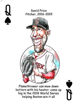 2022 Hero Decks Boston Red Sox Baseball Heroes Playing Cards (16th Edition) #Q♠ David Price Front