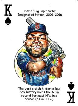 2022 Hero Decks Boston Red Sox Baseball Heroes Playing Cards (16th Edition) #K♠ David Ortiz Front